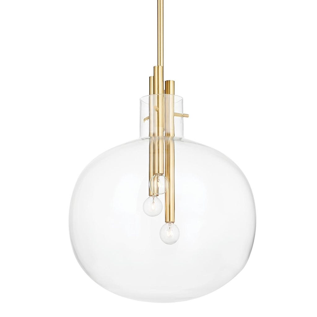 Hudson Valley Lighting Hempstead Aged Brass 18.25W x 18.25L x 22.5H Pendant