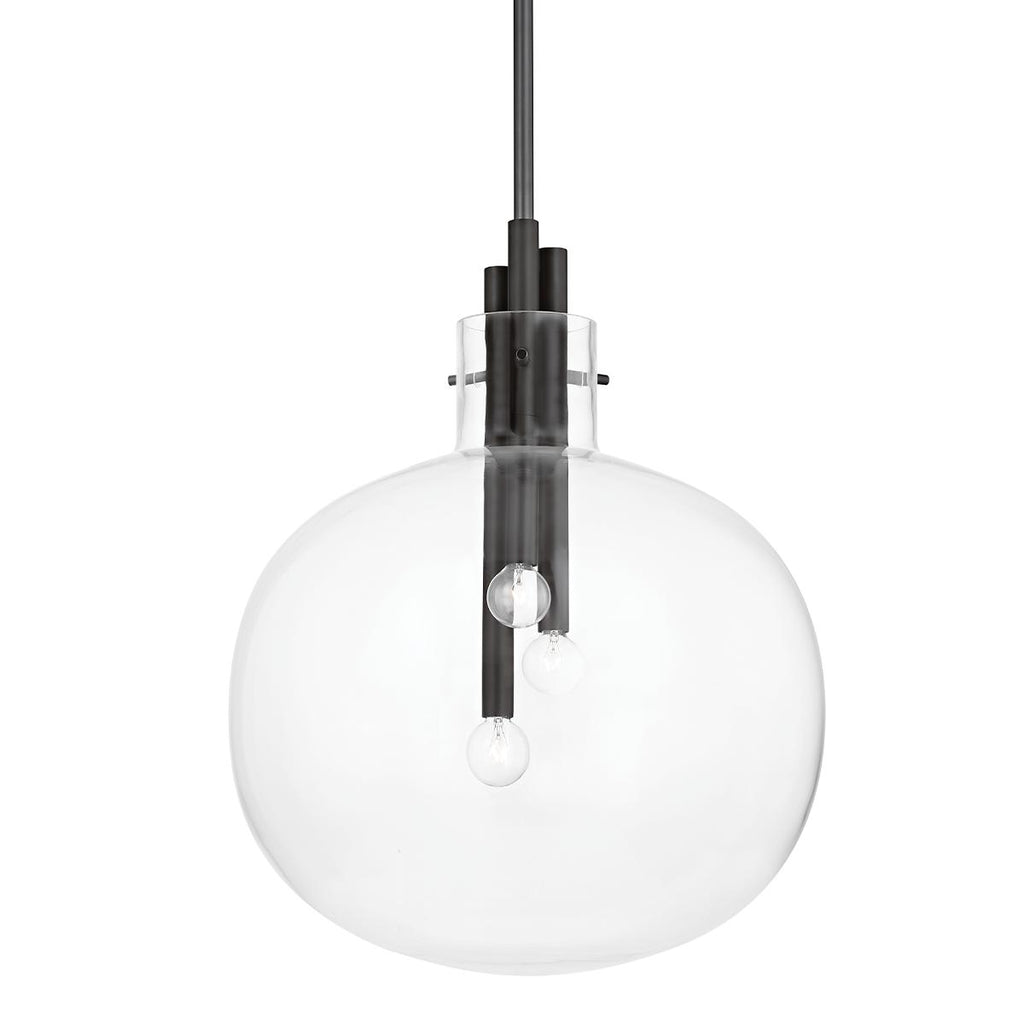 Hudson Valley Lighting Hempstead Black Brass 18.25W x 18.25L x 22.5H Pendant