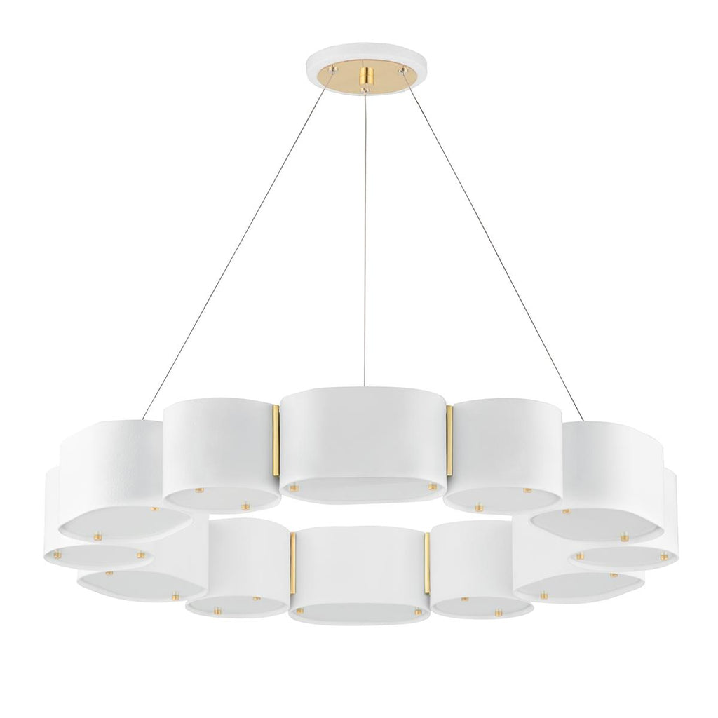 Corbett Lighting Opal SOFT WHITE/VINTAGE BRASS 30W x 30L x 4H Chandelier