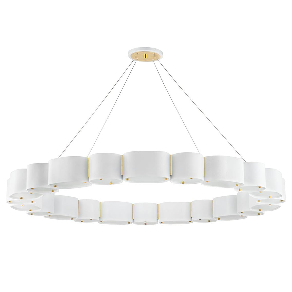 Corbett Lighting Opal SOFT WHITE/VINTAGE BRASS 50W x 50L x 4H Chandelier