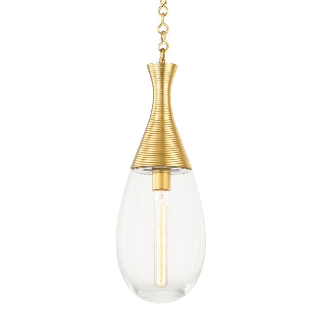 Hudson Valley Lighting Southold Aged Brass 7.5W x 7.5L x 21.25H Pendant