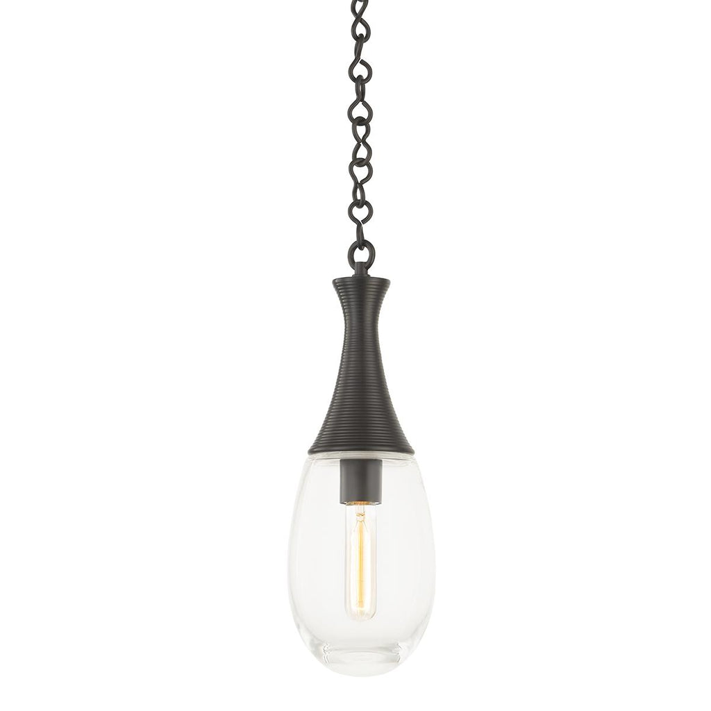 Hudson Valley Lighting Southold Black Brass 5.5W x 5.5L x 16H Pendant