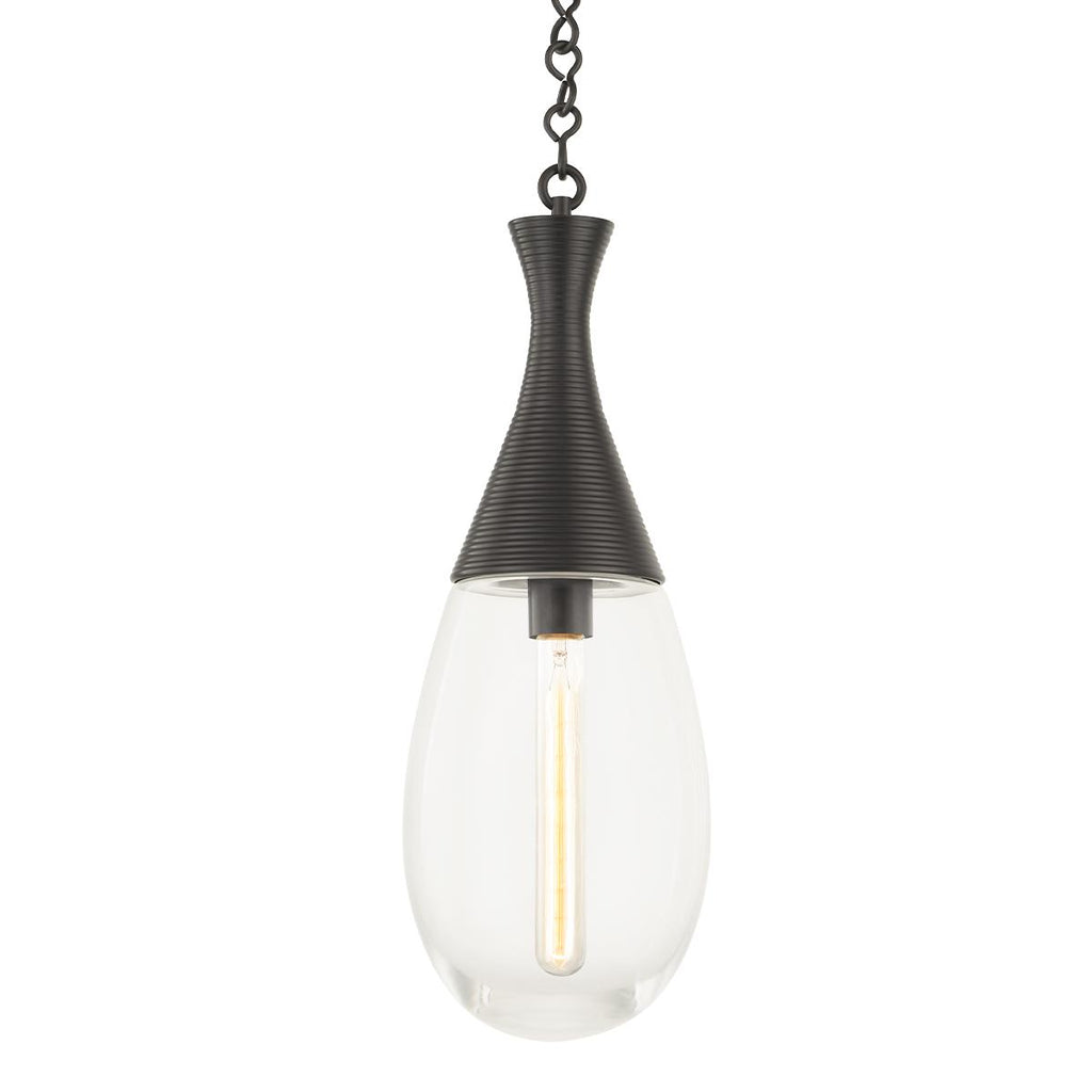 Hudson Valley Lighting Southold Black Brass 7.5W x 7.5L x 21.25H Pendant