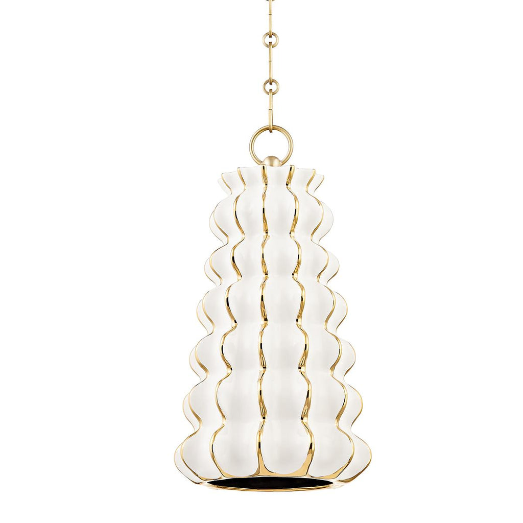 Corbett Lighting Esperanza CERAMIC GLOSS WHITE 9.25W x 9.25L x 18.25H Pendant