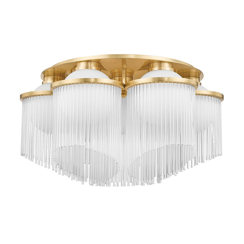 Corbett Lighting Celestial AGED BRASS 26W x 26L x 14H Semi-Flush Mount