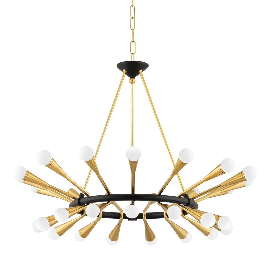 Corbett Lighting Aries VINTAGE POLISHED BRASS/DEEP BRONZE 38W x 38L x 26.5H Chandelier