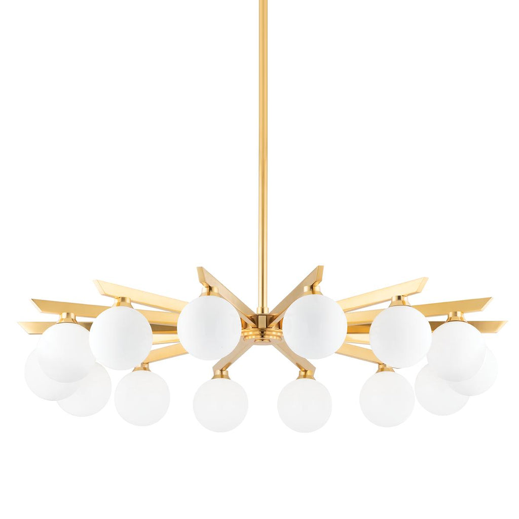 Corbett Lighting Astra VINTAGE BRASS 40W x 40L x 7.5H Chandelier