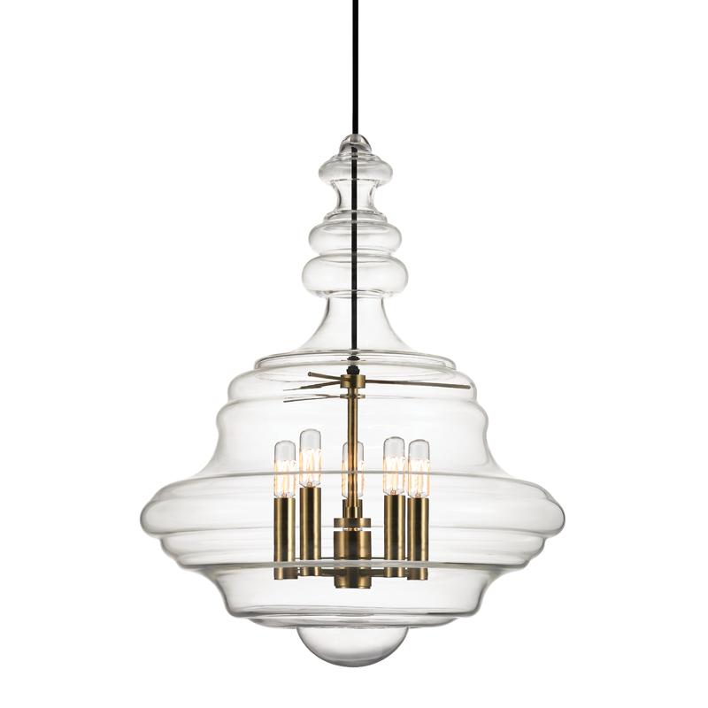 Hudson Valley Lighting Washington Aged Brass 20W x 20L x 25.5H Pendant