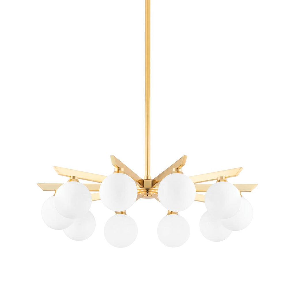 Corbett Lighting Astra VINTAGE BRASS 30W x 30L x 7.5H Chandelier