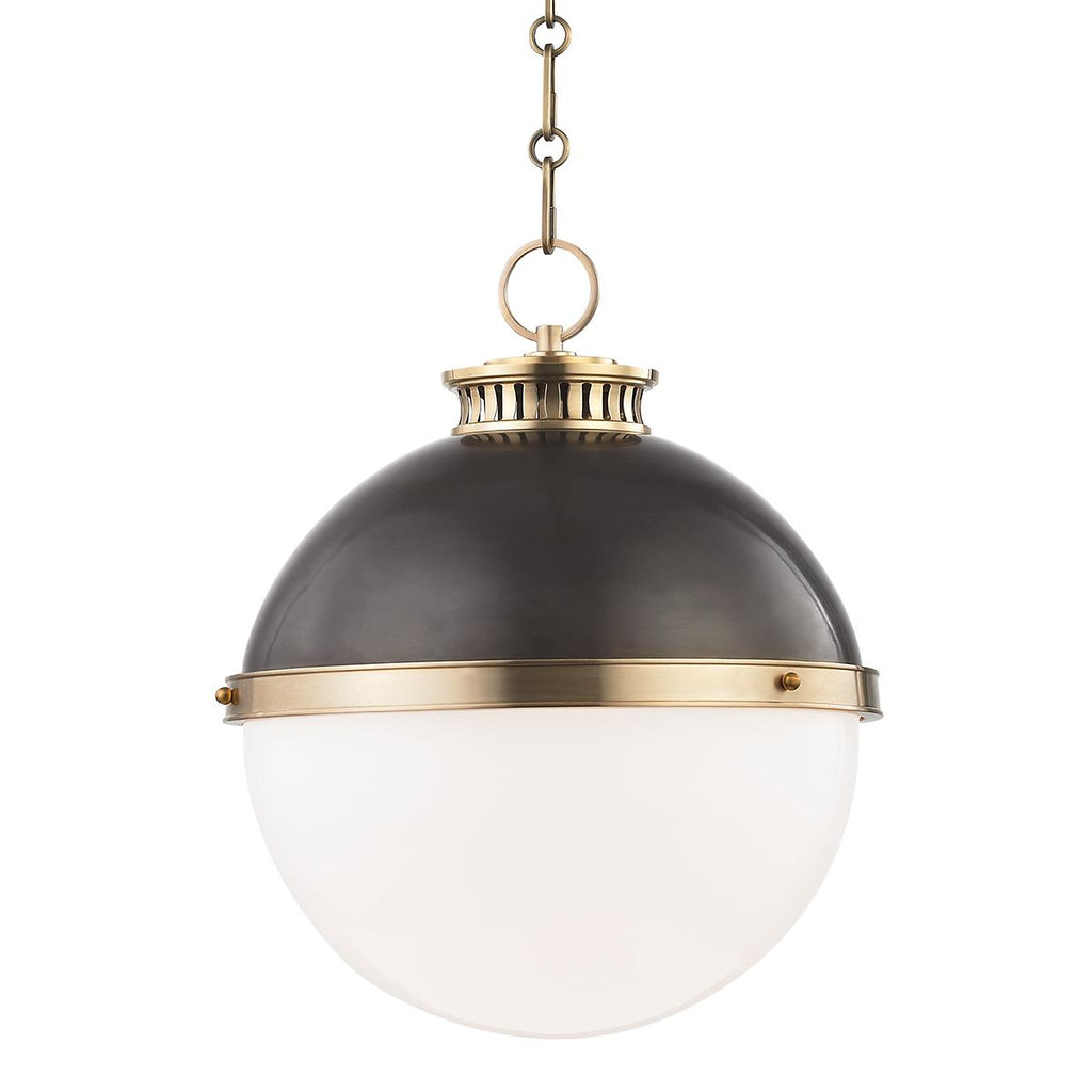 Hudson Valley Lighting Latham Aged/antique Distressed Bronze 14.75W x 14.75L x 17H Pendant