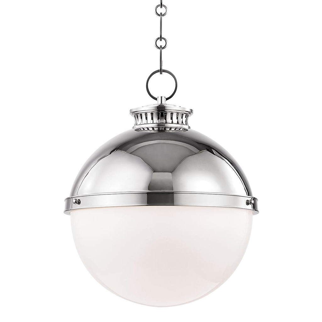 Hudson Valley Lighting Latham Polished Nickel 14.75W x 14.75L x 17H Pendant