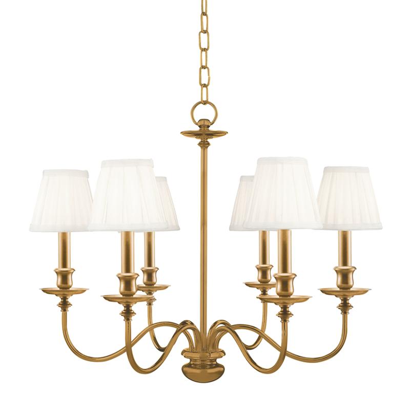 Hudson Valley Lighting Menlo Park Aged Brass 25W x 25L x 20H Chandelier