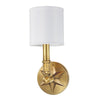 Hudson Valley Lighting Bethesda Aged Brass 5.25W X 5.25L X 14H Wall Sconce