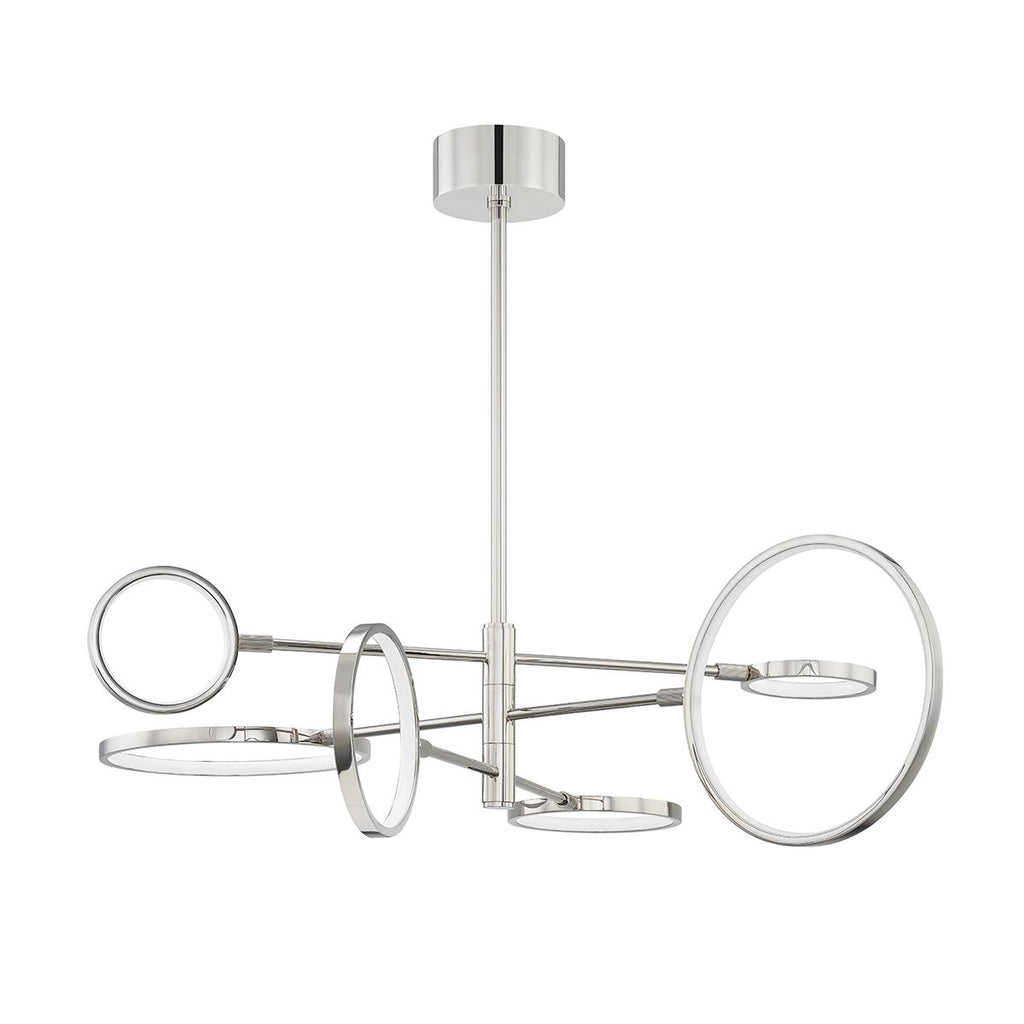 Hudson Valley Lighting Saturn Polished Nickel 44.5W x 44.5L x 13.25H Chandelier