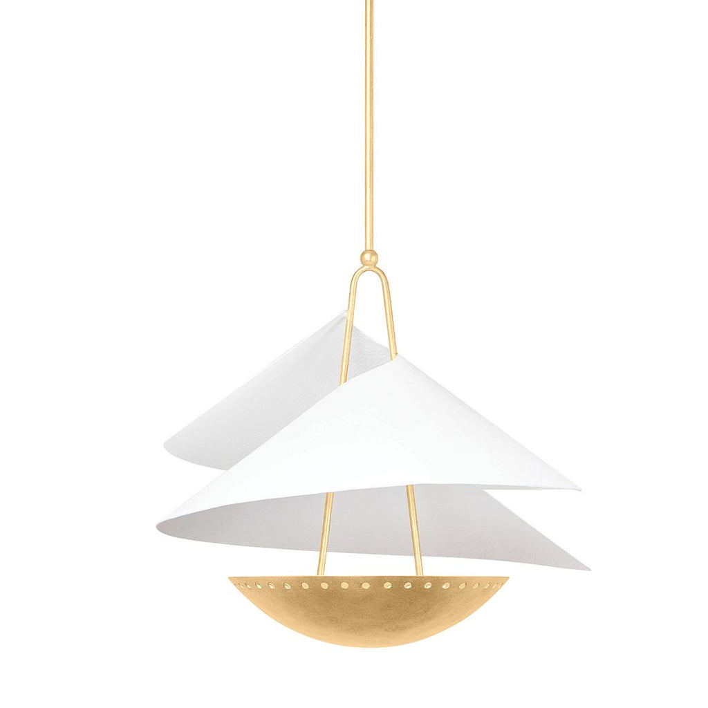 Corbett Lighting Carini VINTAGE GOLD LEAF/GESSO WHITE 24W x 24L x 21.5H Pendant