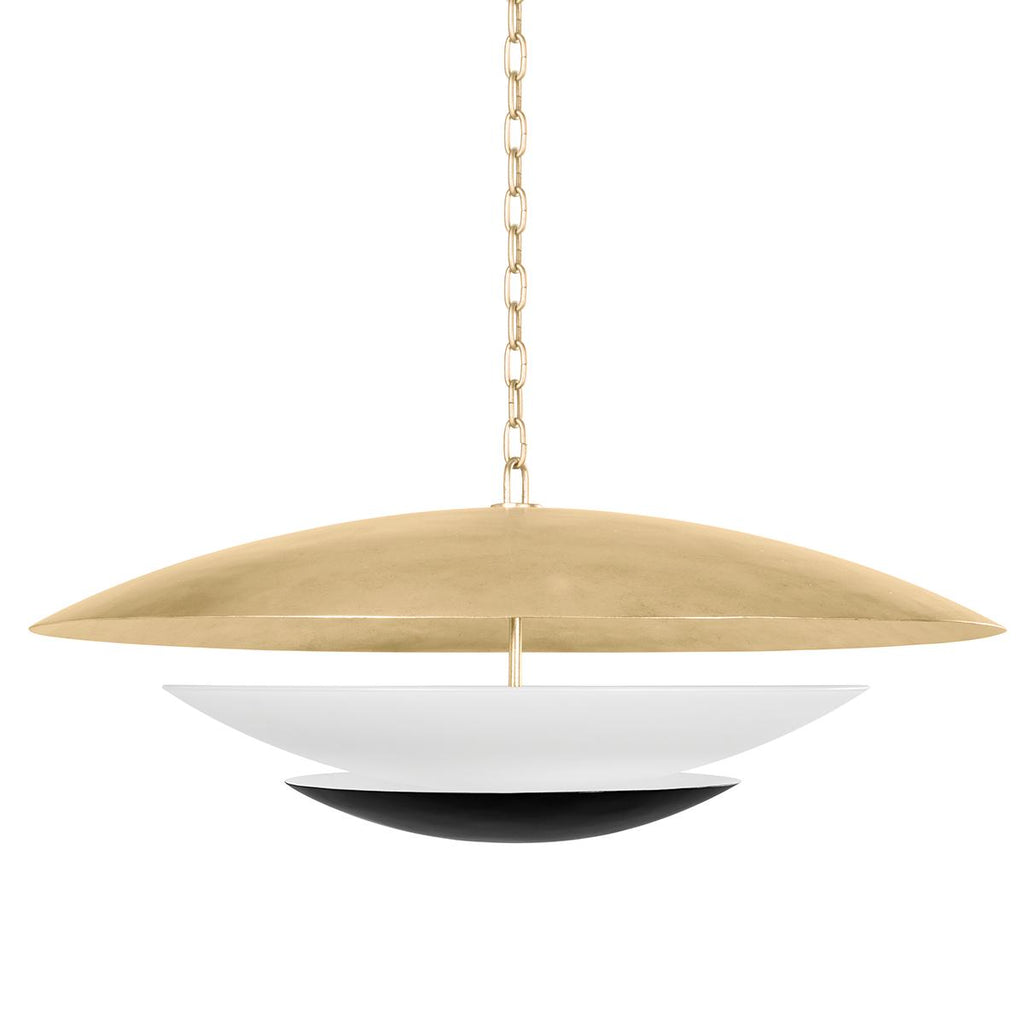 Corbett Lighting Adara VINTAGE GOLD LEAF AND SOFT BLACK 36W x 36L x 14H Pendant