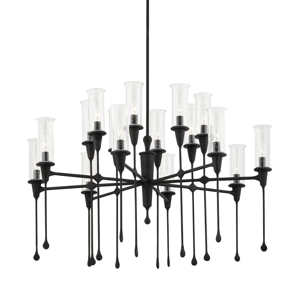 Hudson Valley Lighting Chisel Black Iron 41.25W x 41.25L x 28H Chandelier