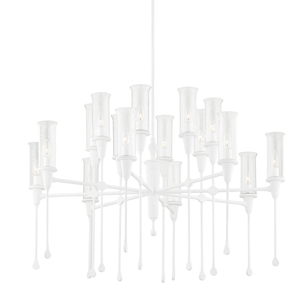 Hudson Valley Lighting Chisel White Plaster 41.25W x 41.25L x 28H Chandelier