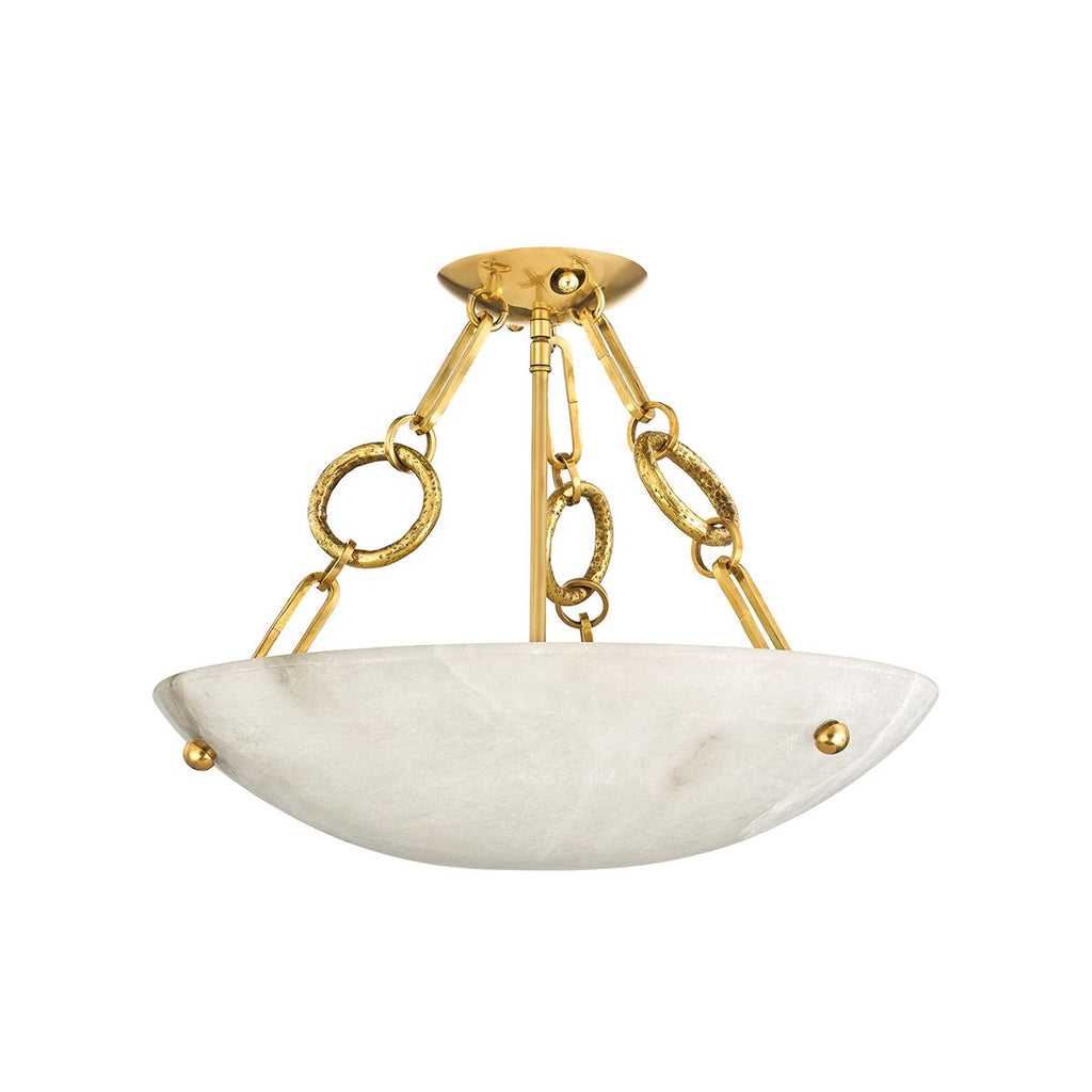 Corbett Lighting Yadira VINTAGE BRASS 18W x 18L x 13.5H Semi-Flush Mount