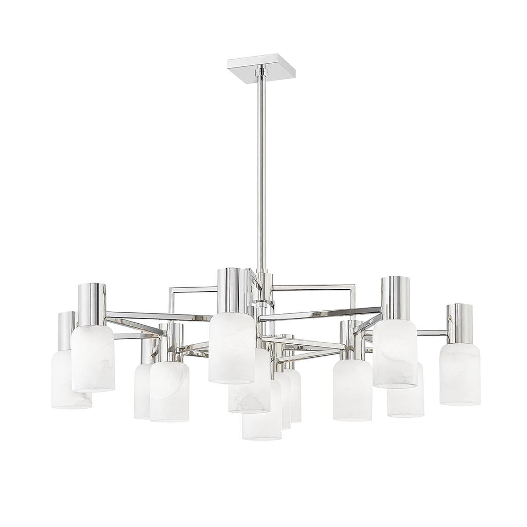 Hudson Valley Lighting Centerport Polished Nickel 36.75W x 36.75L x 13.5H Chandelier