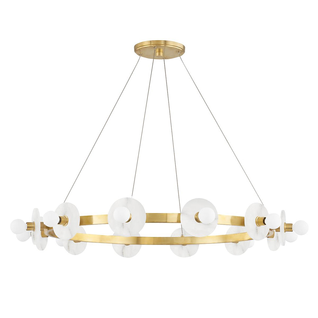 Hudson Valley Lighting Austen Aged Brass 40W x 40L x 18H Chandelier