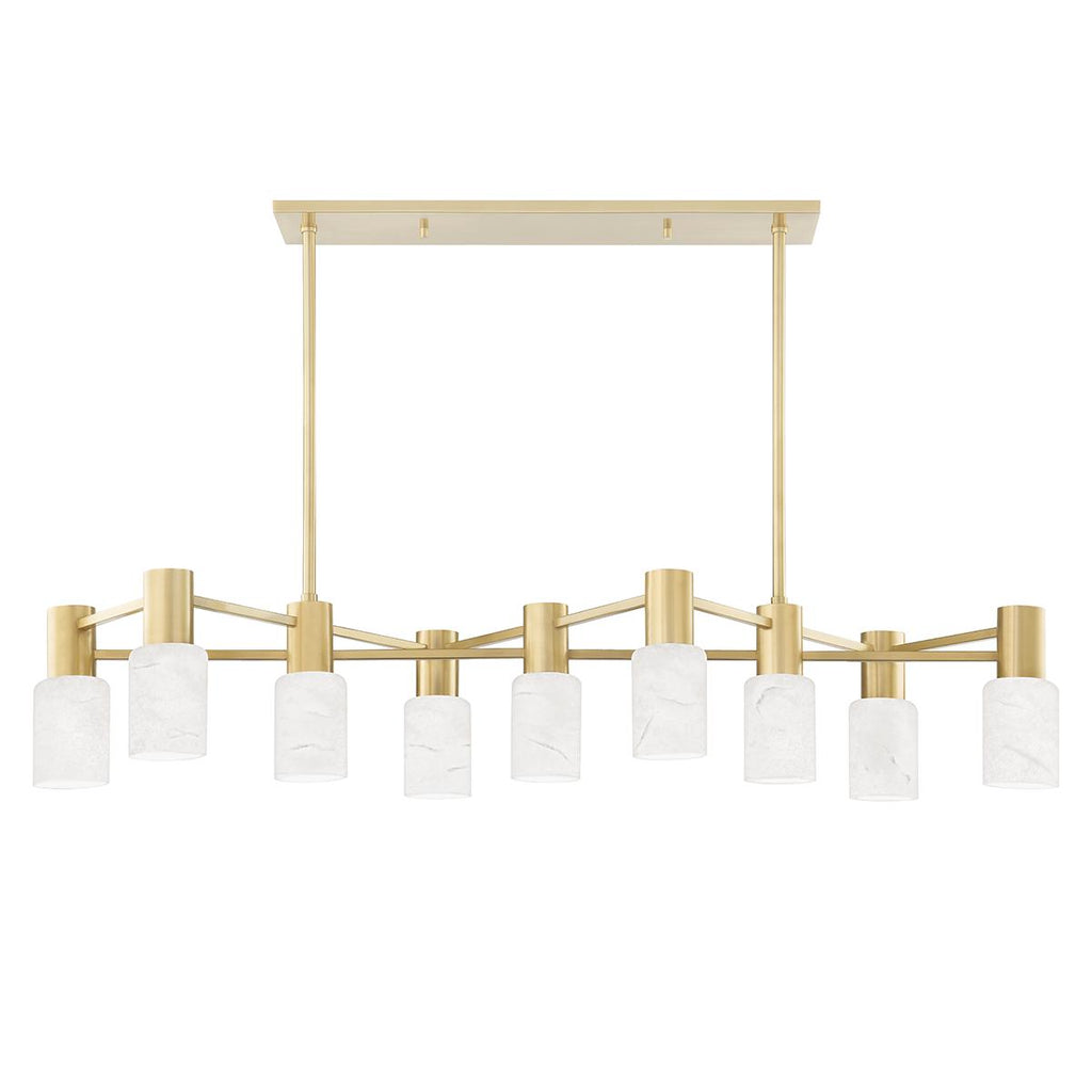 Hudson Valley Lighting Centerport Aged Brass 19W x 47.5L x 11H Pendant