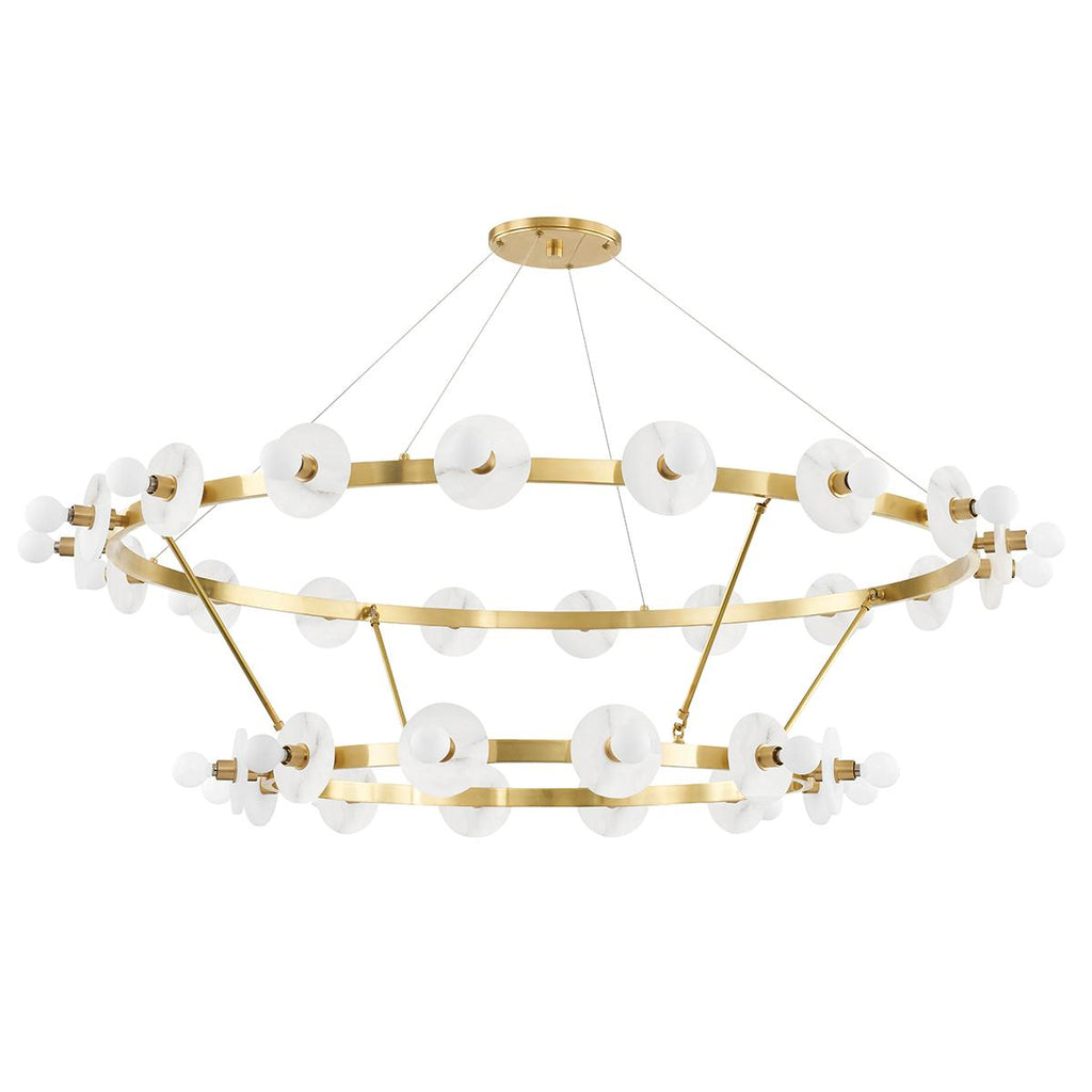 Hudson Valley Lighting Austen Aged Brass 58W x 58L x 36.5H Chandelier