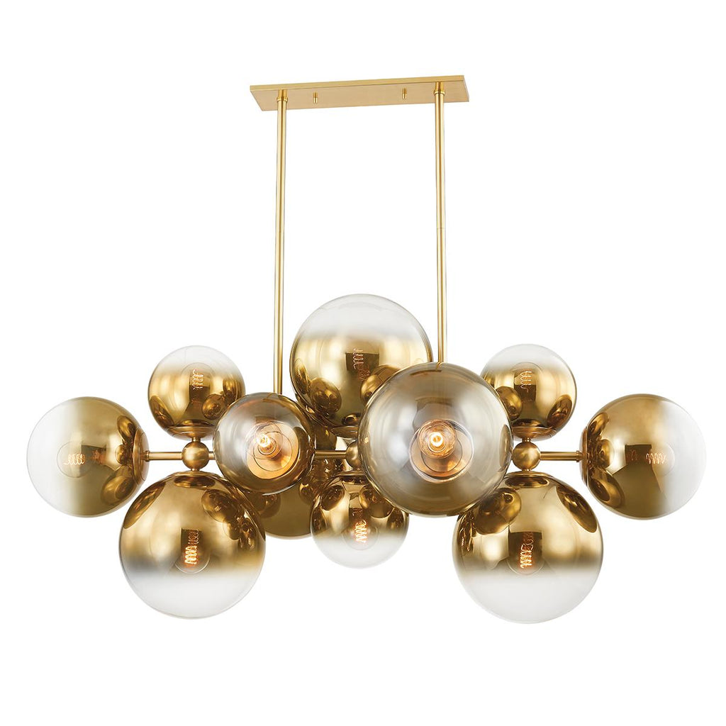 Corbett Lighting Kyoto VINTAGE POLISHED BRASS 27.25W x 56.5L x 27.25H Pendant