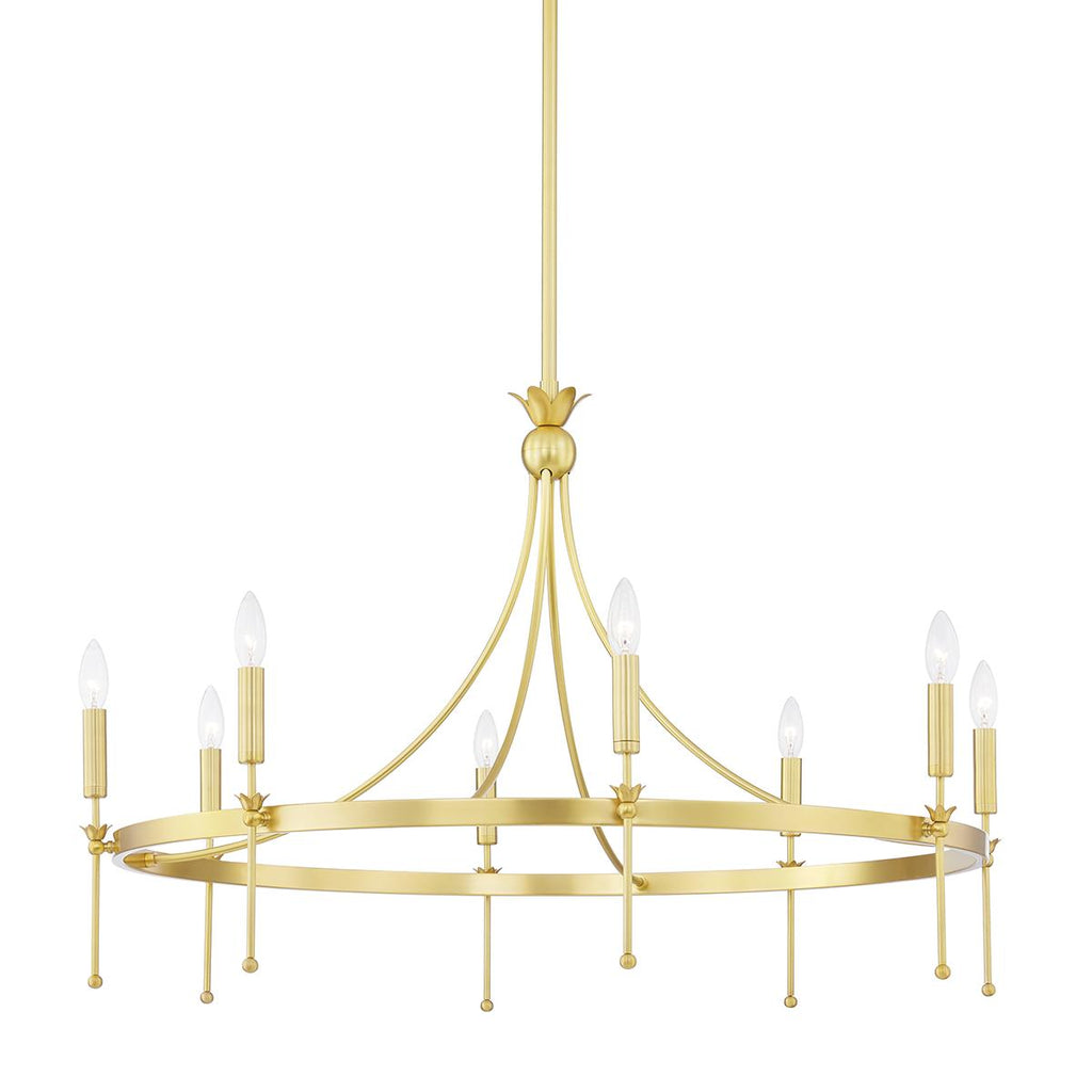 Hudson Valley Lighting Gates Aged Brass 38.5W x 38.5L x 25H Chandelier