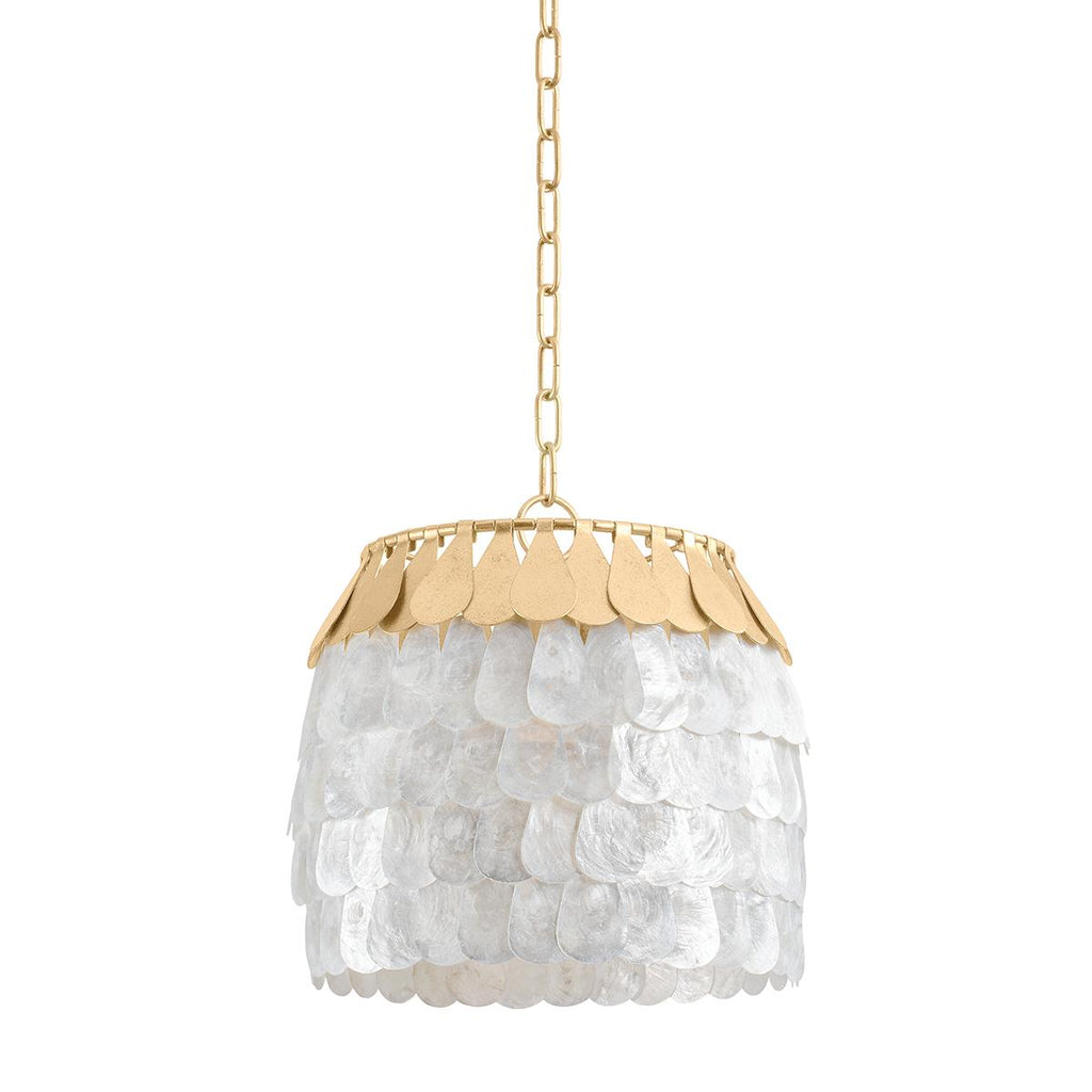 Corbett Lighting Coralie VINTAGE GOLD LEAF 14.25W x 14.25L x 13.5H Pendant