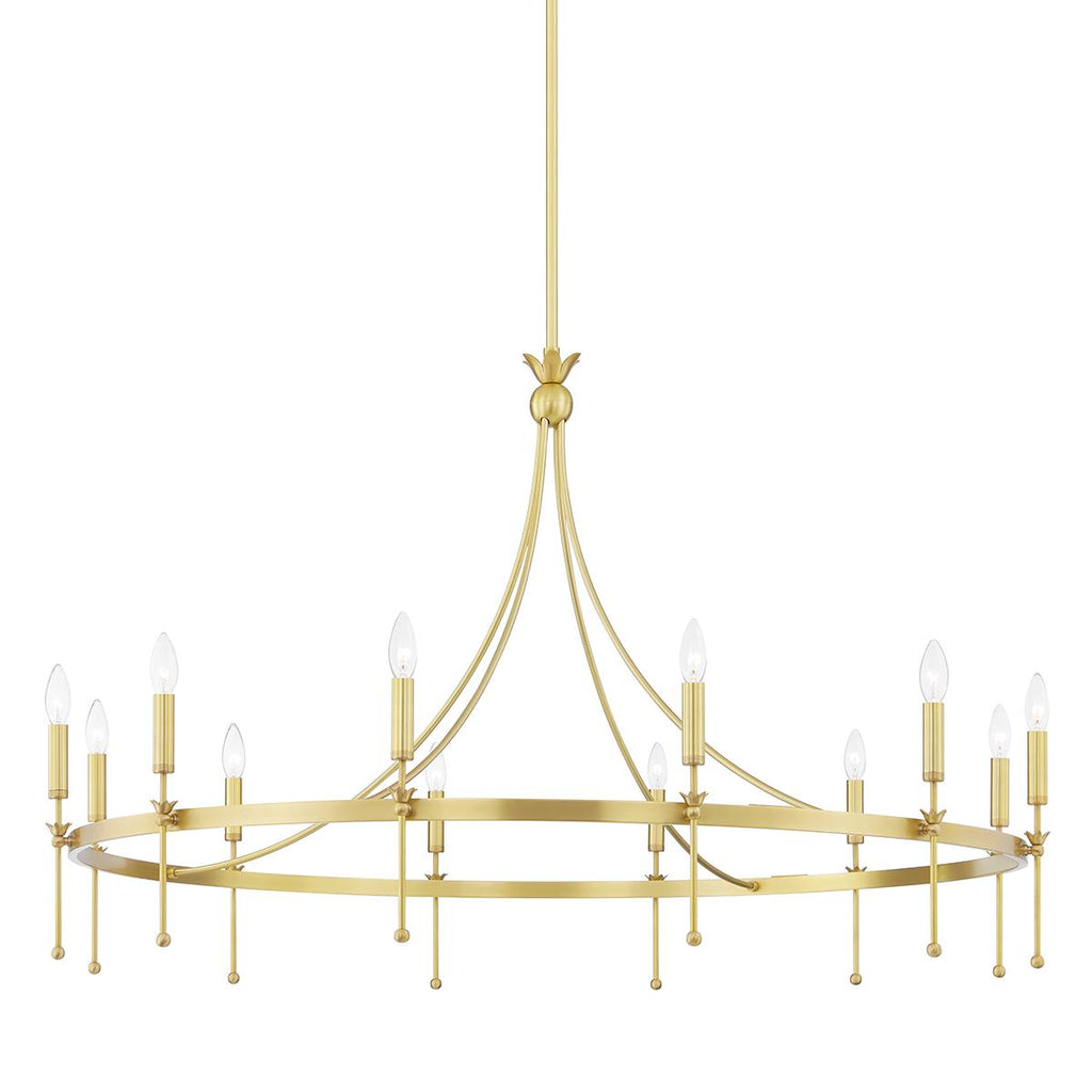 Hudson Valley Lighting Gates Aged Brass 50.5W x 50.5L x 31.75H Chandelier