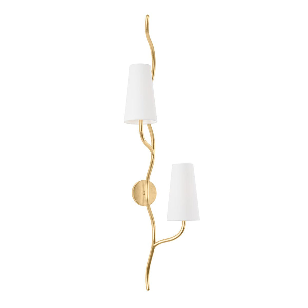 Corbett Lighting Cortona VINTAGE GOLD LEAF 13.5W x 13.5L x 48H Wall Sconce