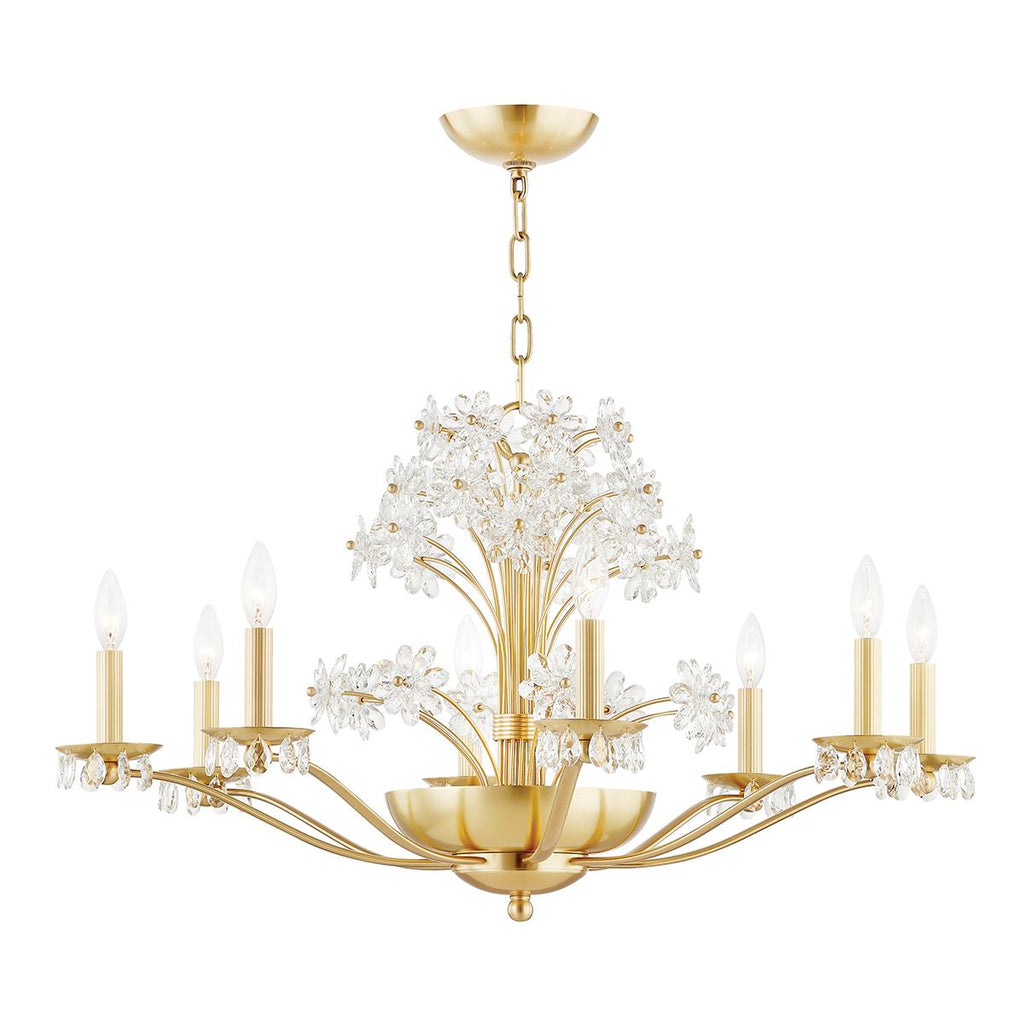 Hudson Valley Lighting Beaumont Aged Brass 34W x 34L x 19.25H Chandelier