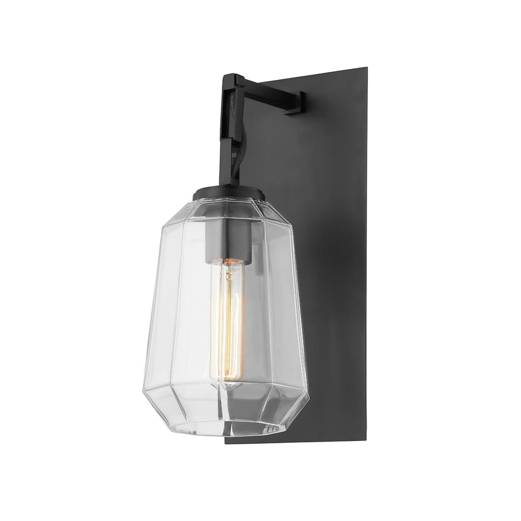 Corbett Lighting Copenhagen BLACK BRASS 6.25W x 6.25L x 13.5H Wall Sconce