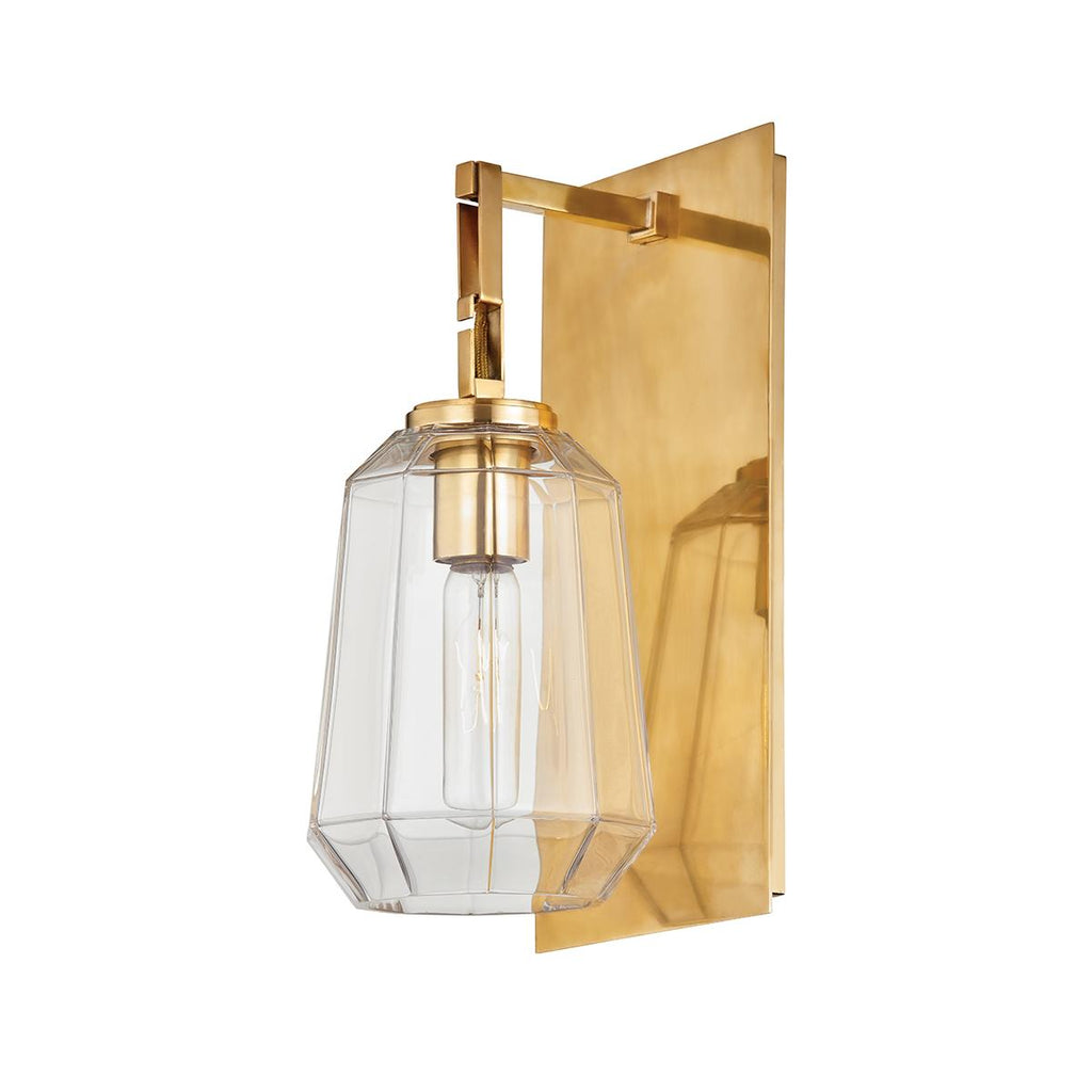 Corbett Lighting Copenhagen VINTAGE BRASS 6.25W x 6.25L x 13.5H Wall Sconce