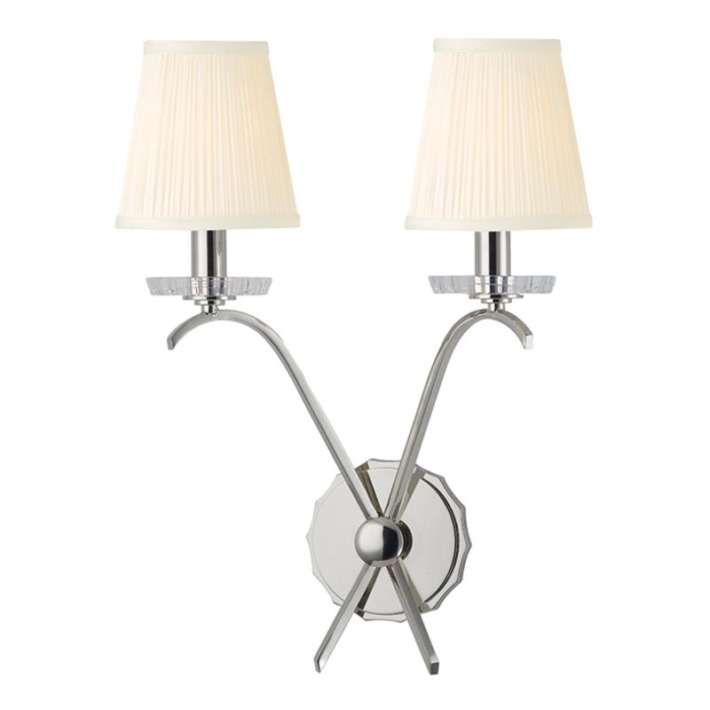 Hudson Valley Lighting Clyde Polished Nickel 13.25W x 13.25L x 18H Wall Sconce