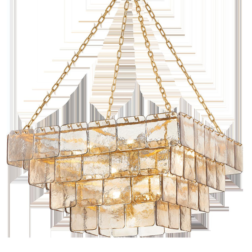 Corbett Lighting REGAL VINTAGE GOLD LEAF 36W x 36L x 18.25H Chandelier