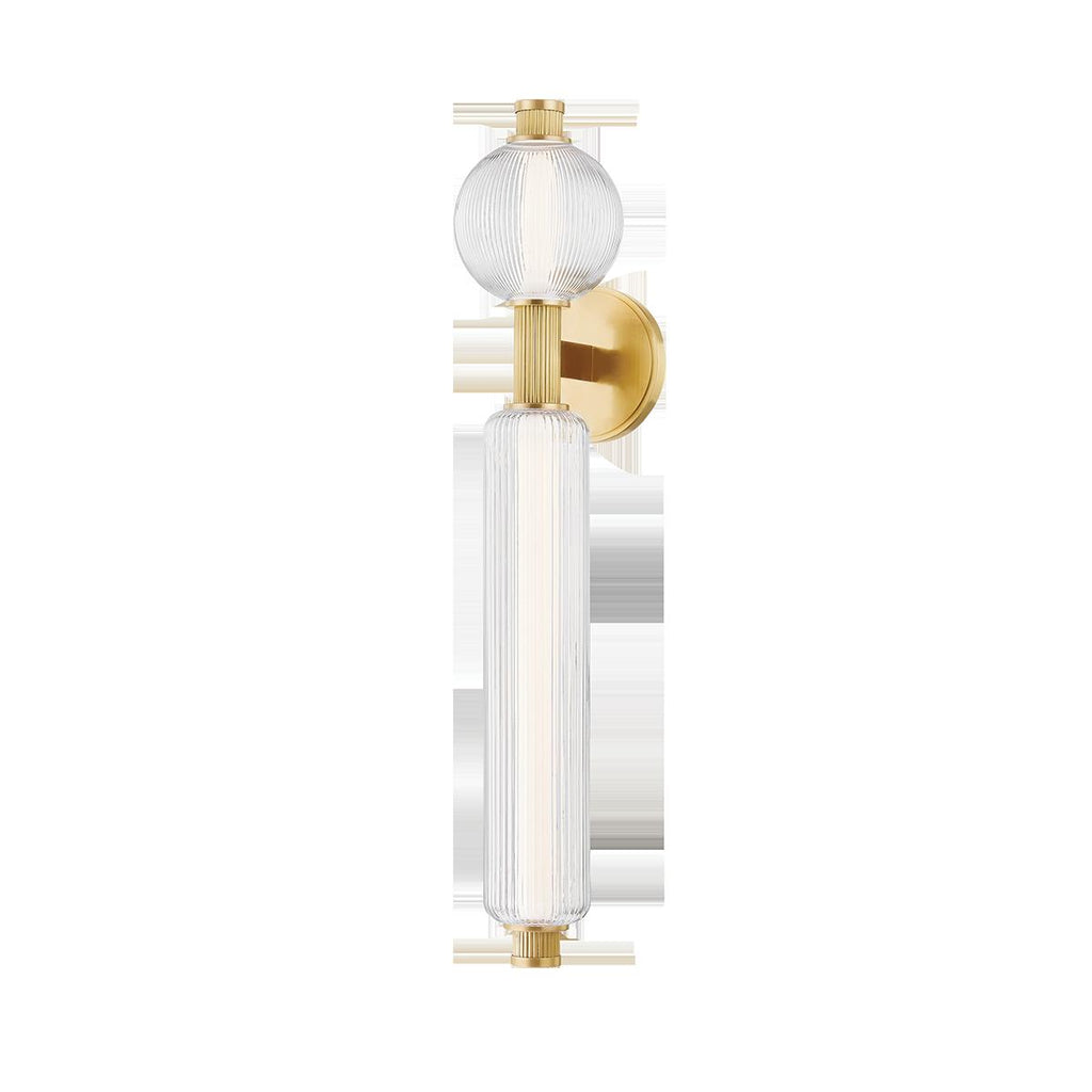 Corbett Lighting ATOM Vintage Brass 5.5W x 5.5L x 27.5H Wall Sconce