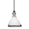 Hudson Valley Lighting Massena White/Polished Nickel Combo 9.5W X 9.5L X 10.75H Pendant