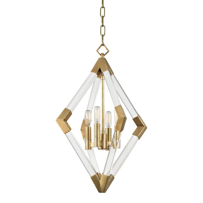 Hudson Valley Lighting Lyons Aged Brass 17.25W x 17.25L x 24H Pendant