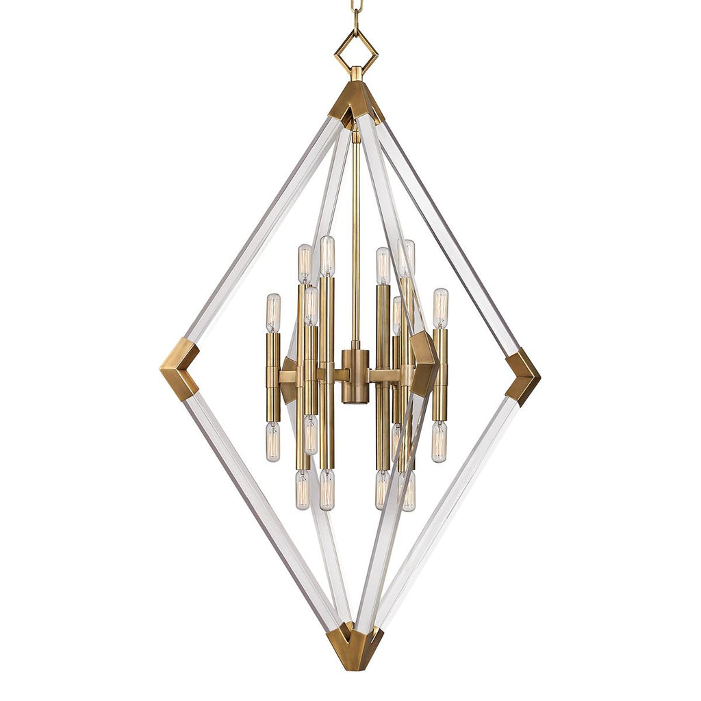 Hudson Valley Lighting Lyons Aged Brass 31W x 31L x 42H Chandelier