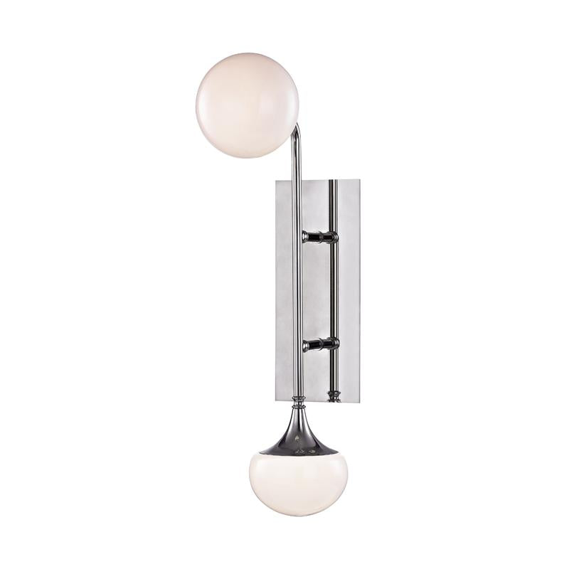 Hudson Valley Lighting Fleming Polished Nickel 4.75W x 4.75L x 22.5H Wall Sconce