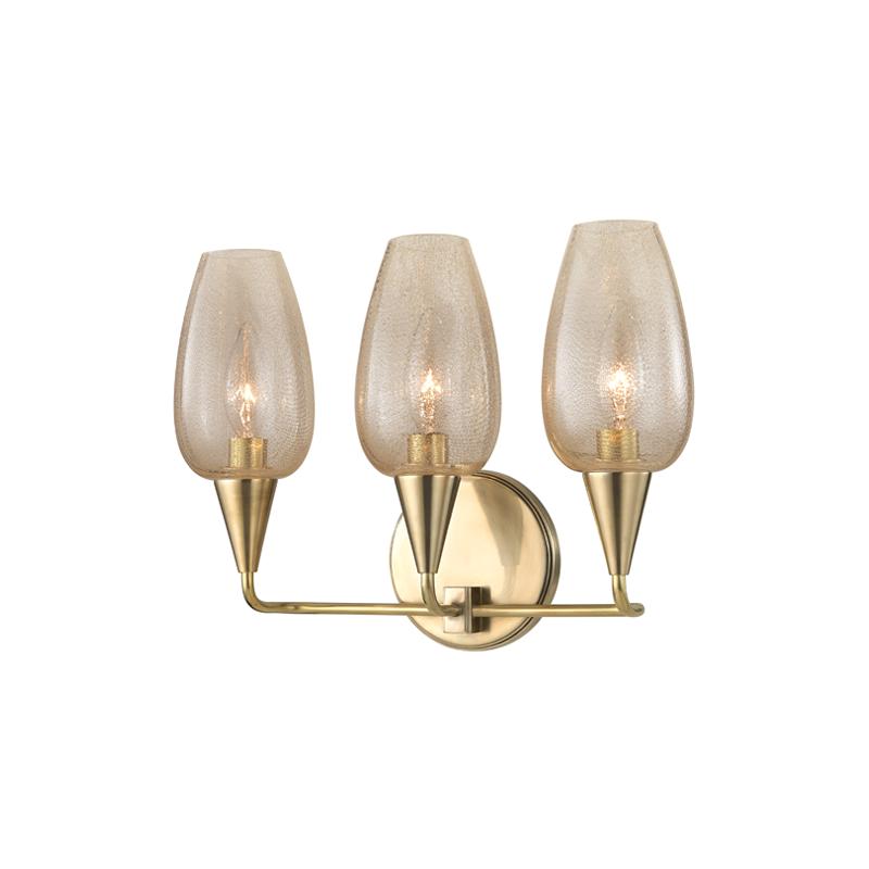 Hudson Valley Lighting Longmont Aged Brass 13.5W x 13.5L x 10.25H Wall Sconce