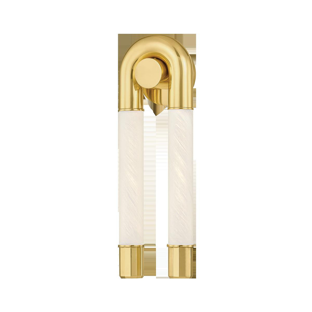 Corbett Lighting ZEME VINTAGE POLISHED BRASS 6.5W x 6.5L x 19.25H Wall Sconce