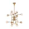 Hudson Valley Lighting Fleming Aged Brass 36.5W X 36.5L X 31.5H Chandelier