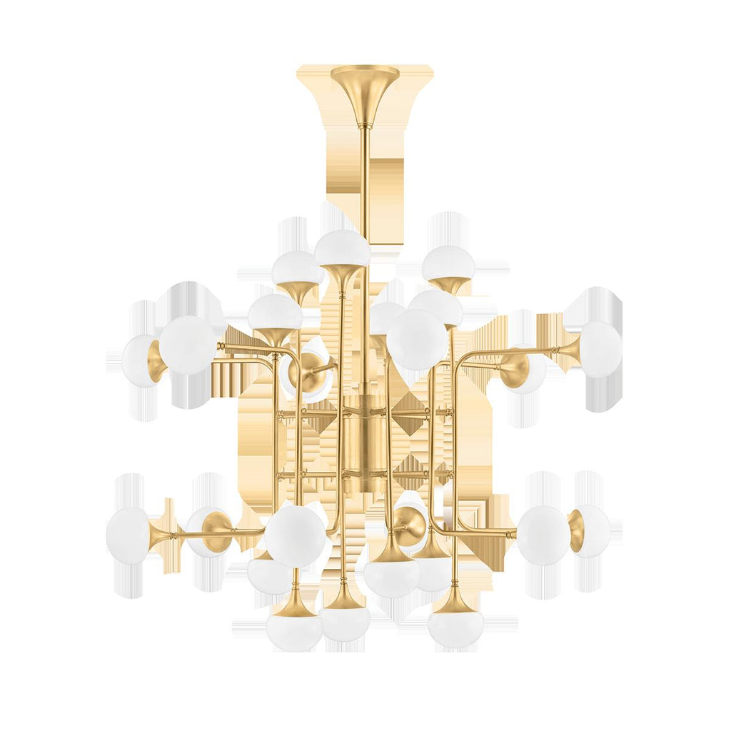 Hudson Valley Lighting Fleming Aged Brass 45.75W x 45.75L x 36H Chandelier