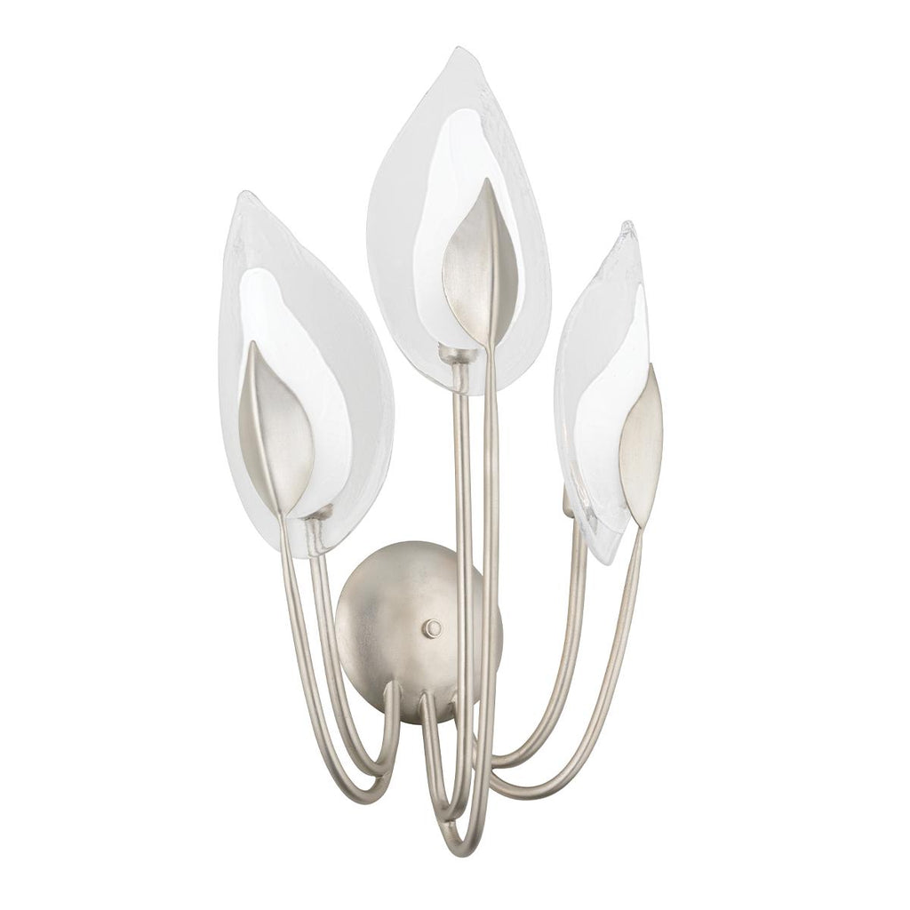 Hudson Valley Lighting Blossom Silver Leaf 12.25W x 12.25L x 26.5H Wall Sconce