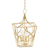 Hudson Valley Lighting Green Point Gold Leaf 11.75W X 11.75L X 21H Pendant