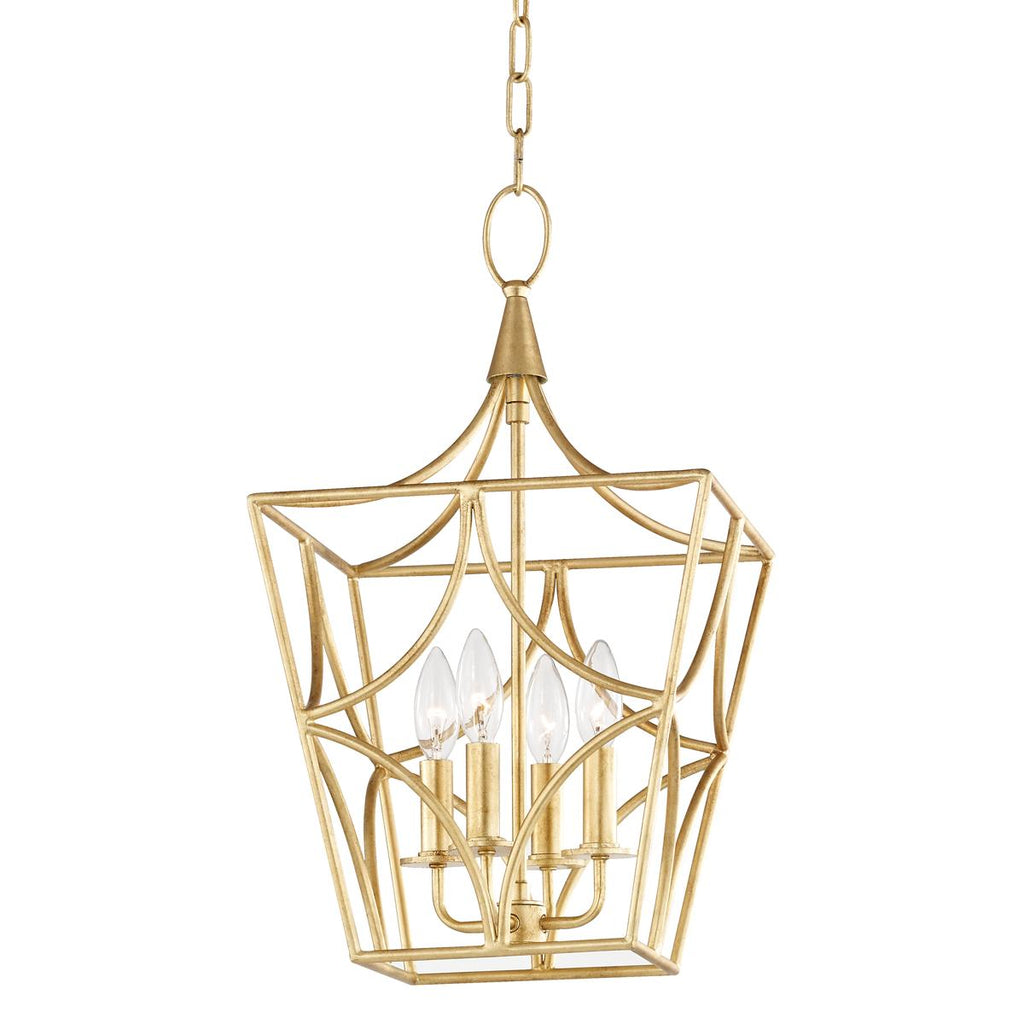 Hudson Valley Lighting Green Point Gold Leaf 11.75W x 11.75L x 21H Pendant