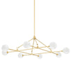 Hudson Valley Lighting Andrews Aged Brass 46W X 46L X 18.25H Chandelier